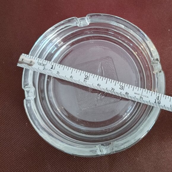 Vintage Playboy Club Clear Glass Cigarette Ashtray w/Embossed Bunny Logo - Picture 5 of 5